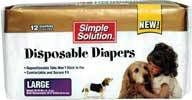 Simple Solution Disposable Dog Diaper 12pk