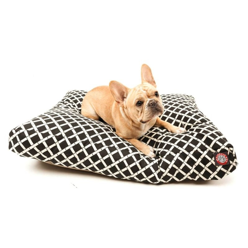 Majestic Outdoor Black Bamboo Rectangle Pet Bed