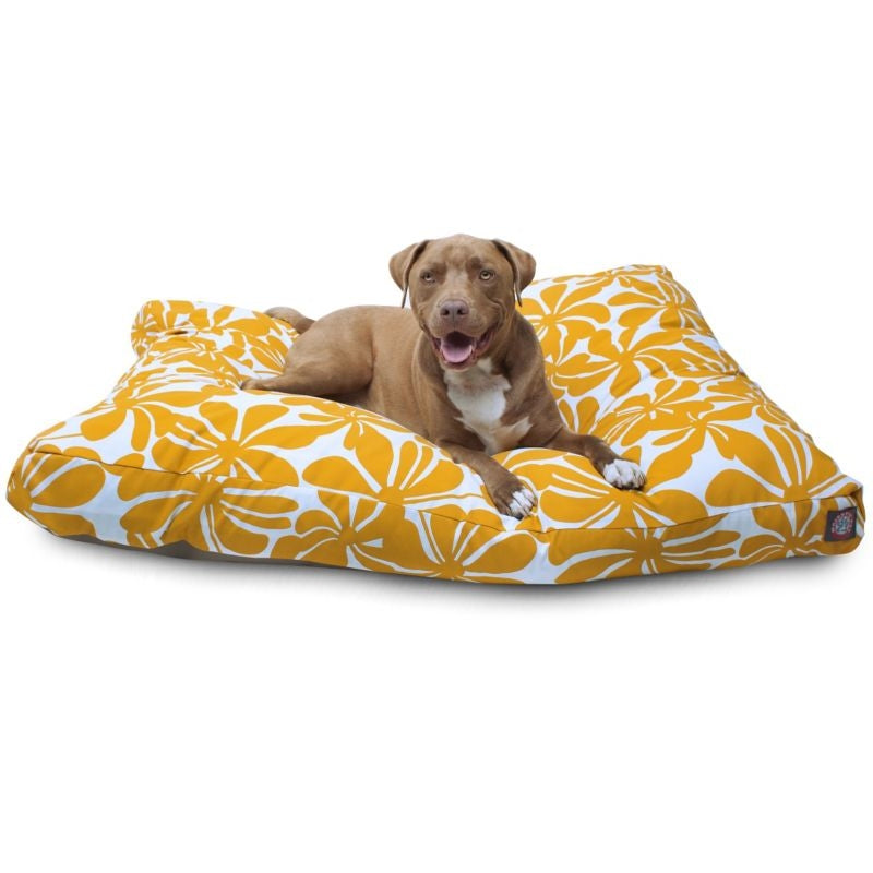 Outdoor Yellow Plantation Rectangle Pet Bed