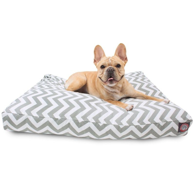 Majestic Outdoor Gray Chevron Rectangle Pet Bed