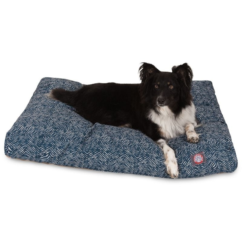 Majestic Outdoor Navy Navajo Rectangle Pet Bed