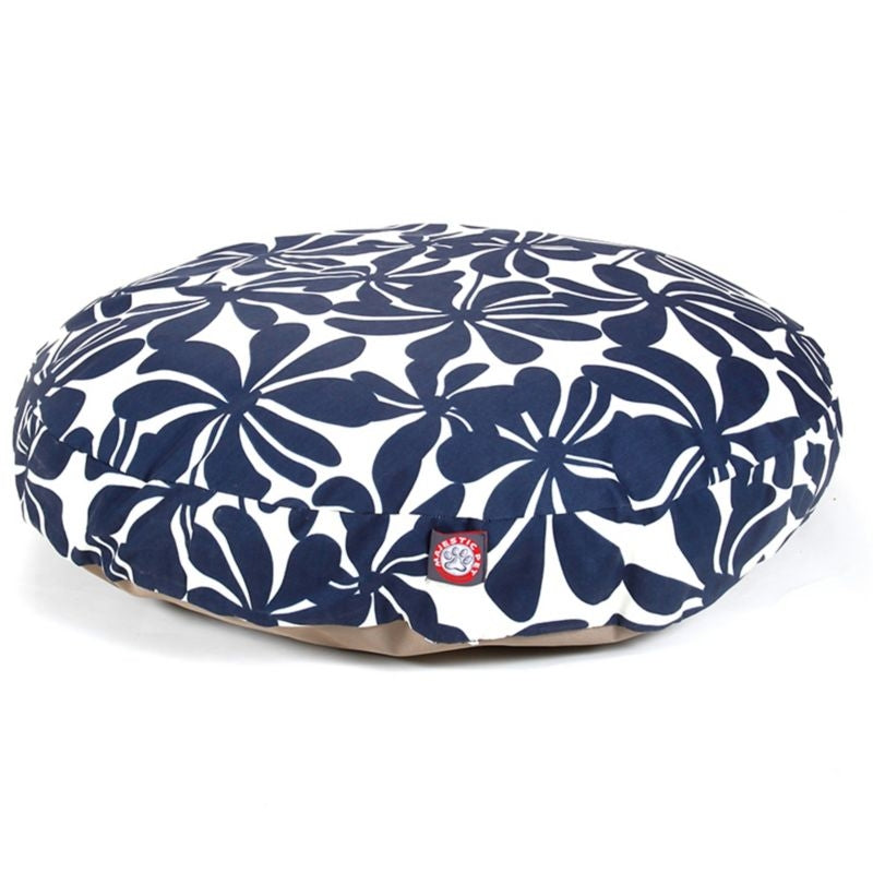 Majestic Outdoor Navy Plantation Round Pet Bed