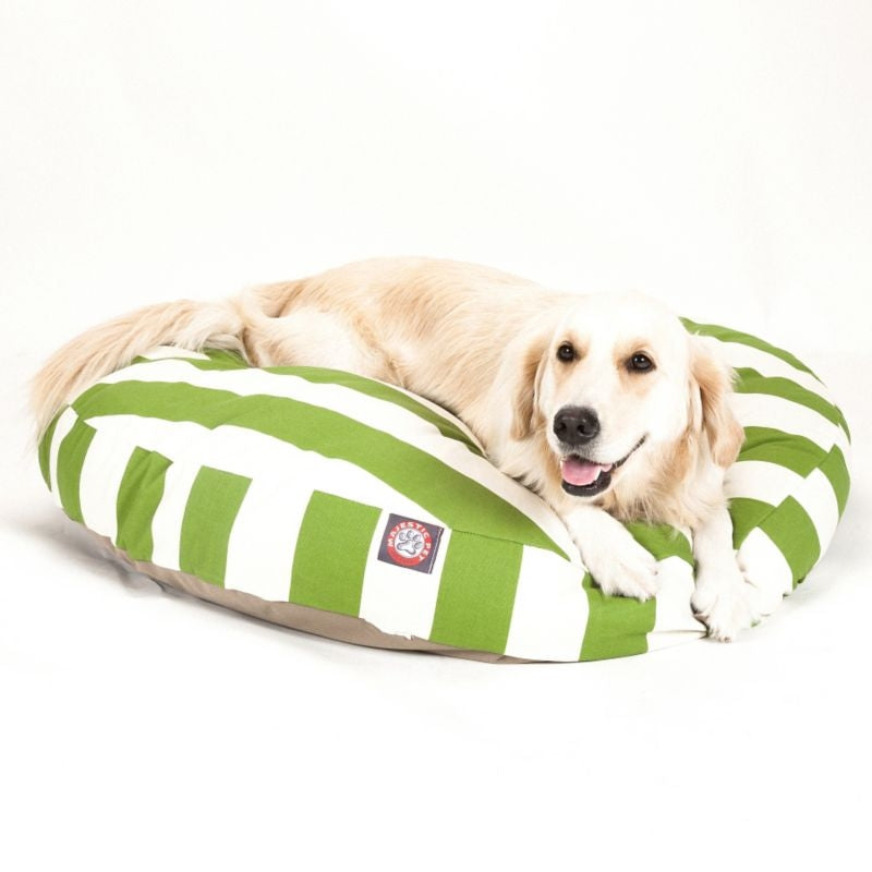 Majestic Pet Outdoor Sage Stripe Round Pet Bed