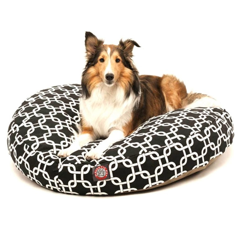 Majestic Pet Outdoor Black Links Round Pet Bed