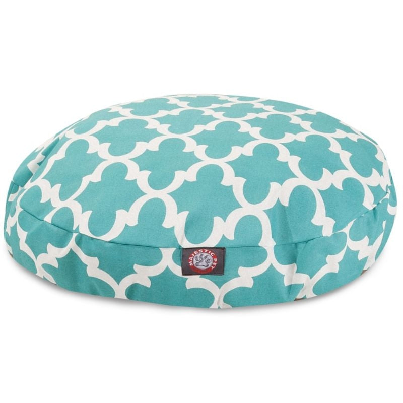 Majestic Pet Outdoor Teal Trellis Round Pet Bed