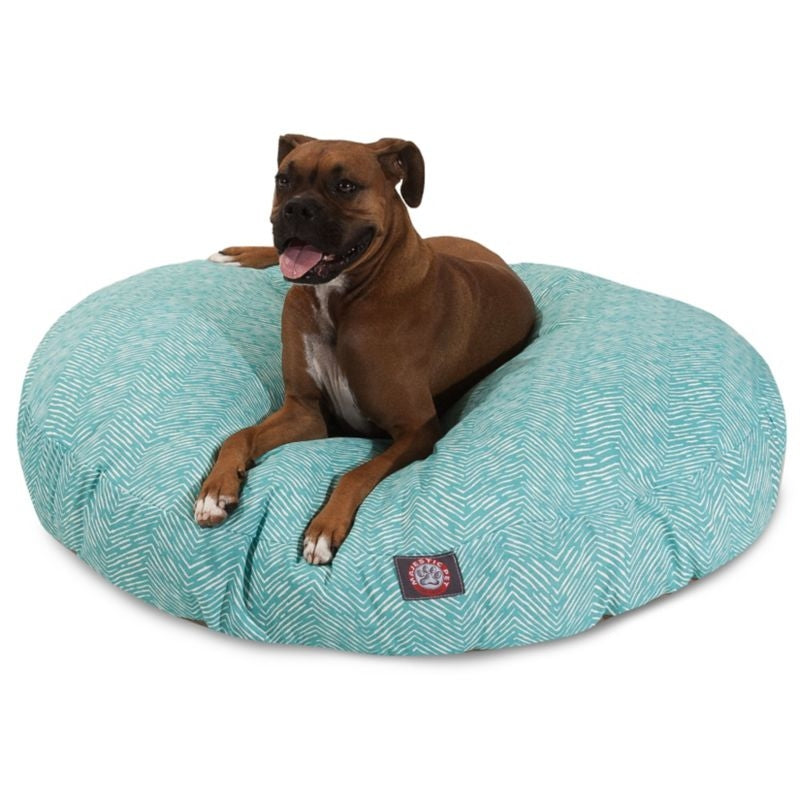 Majestic Pet Outdoor Teal Navajo Round Pet Bed
