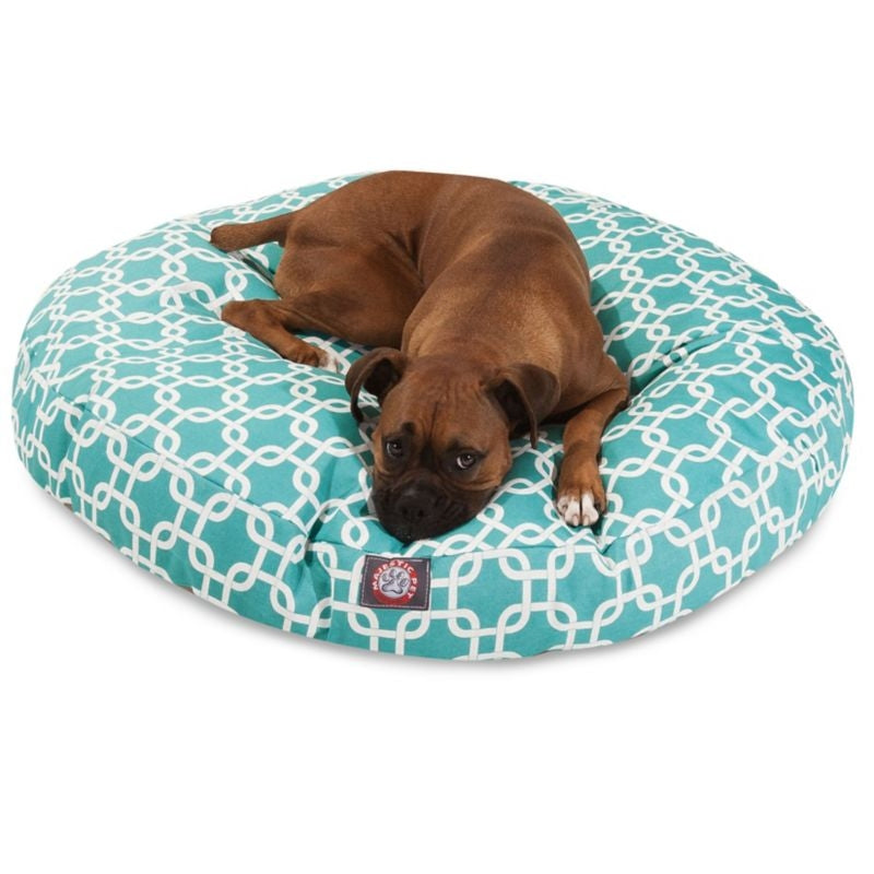 Majestic Pet Outdoor Teal Links Round Pet Bed