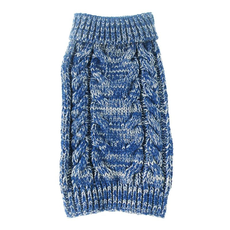 Pet Life Classic True Blue Cable Dog Sweater