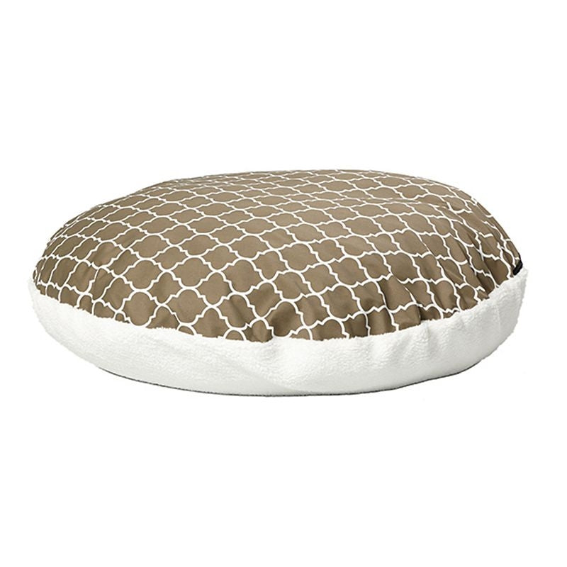 Quiet Time Teflon Brown Round Dog Bed