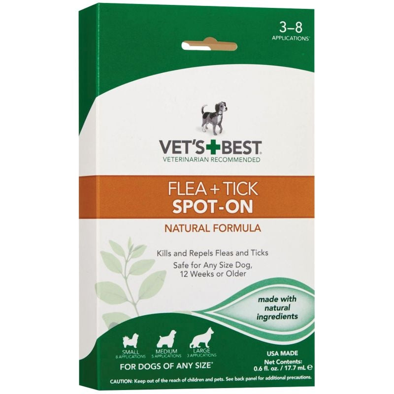 Vets Best Natural Flea/Tick Dog Spot-On