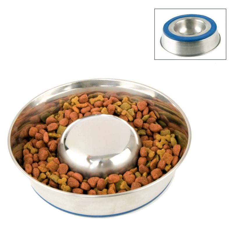 Durapet Slow Feed Stainless Steel Pet Bowl
