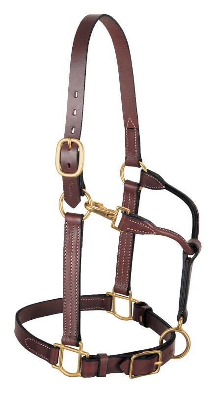 Weaver Adj Leather Halter with Snap