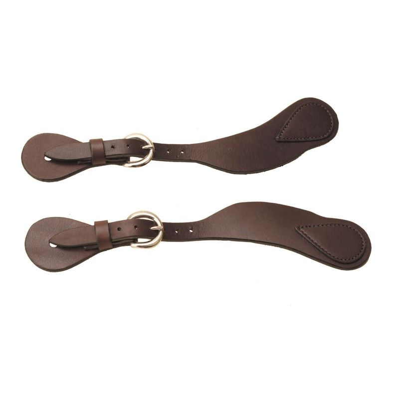 Tory Leather Cowboy Button Cover Spur Straps