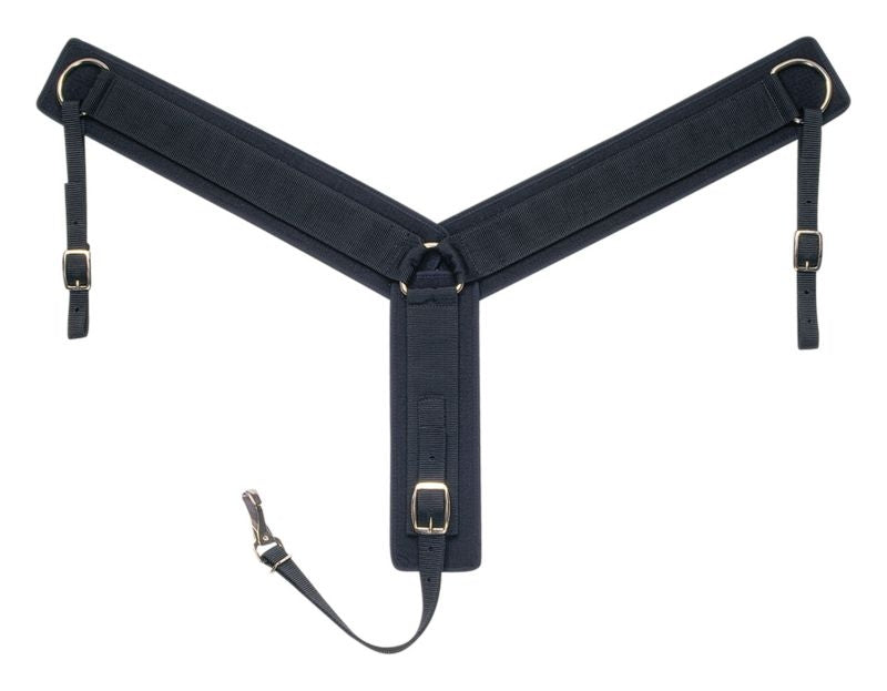 Mustang Wide Nylon Straight Breast Collar with PVC