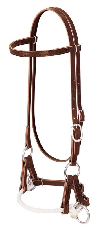 Weaver Latigo Leather Single Rope Side Pull