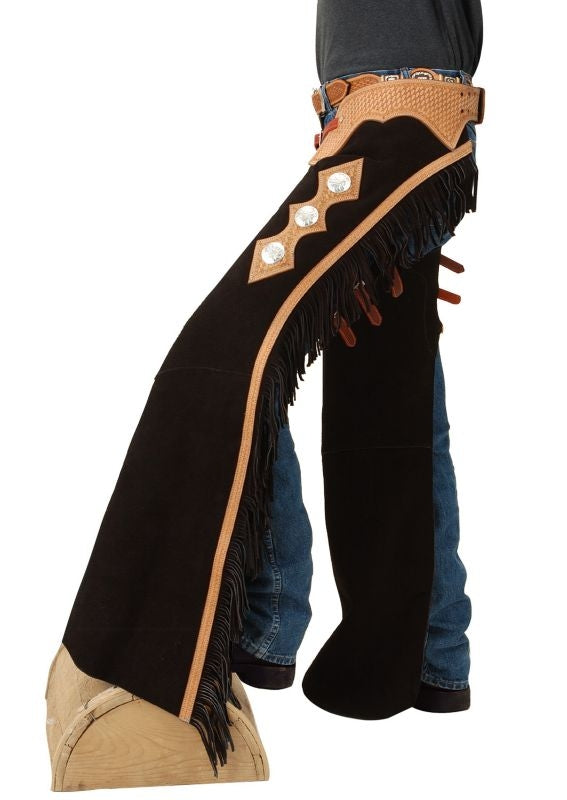 Tough1 Suede Leather Reining Show Chaps