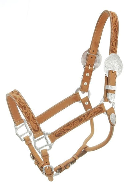 Silver Royal Leaf Stamped Show Halter