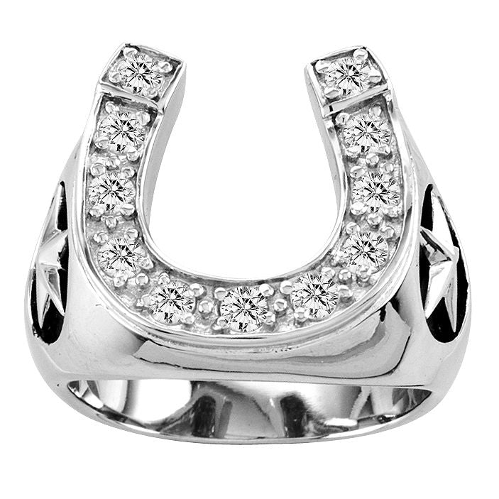 Kelly Herd Mens Stars and Horseshoe Ring