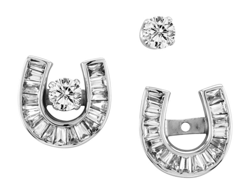 Kelly Herd Baquette Horseshoe Earrings