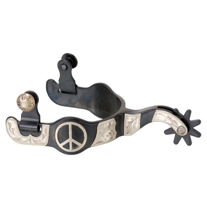 Royal King BS Silver Peace Sign 8pt Spurs