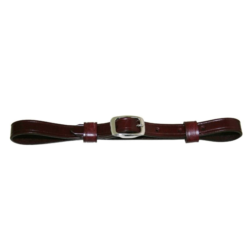 Western Flat Leather Curb Strap