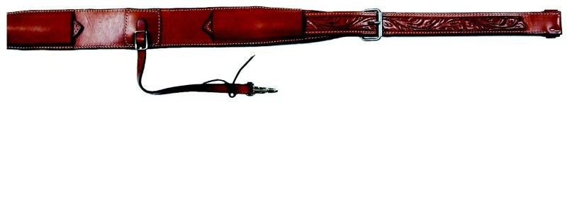 Circle Y Floral Flank Cinch 3 x 1.75 Chocolate