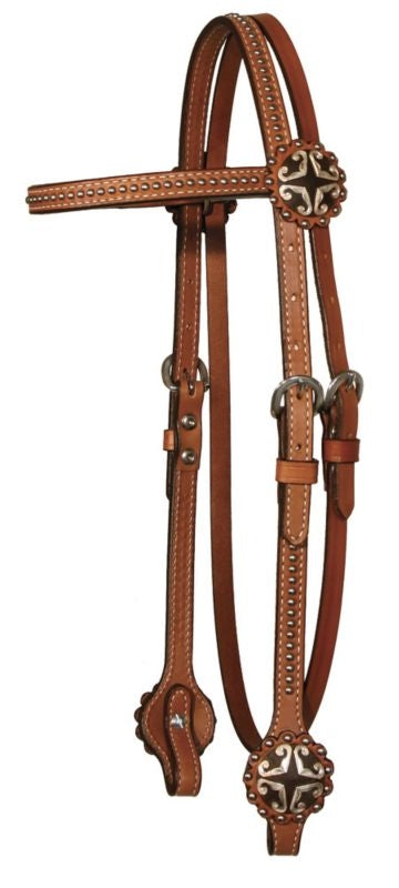 Circle Y Hearts And Spots Browband Headstall