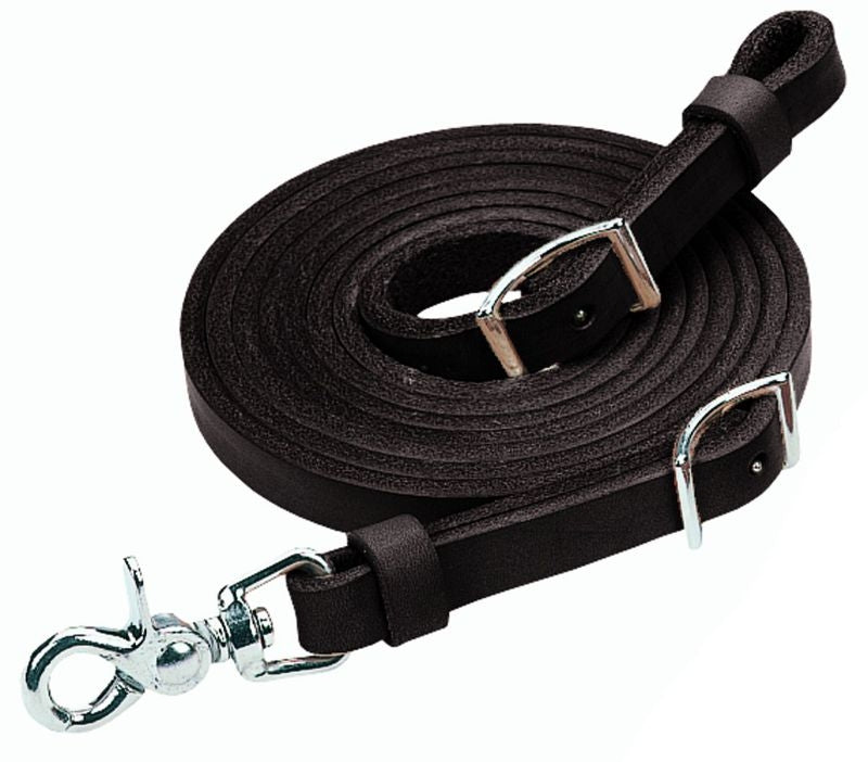 Weaver Black Leather Roping Rein