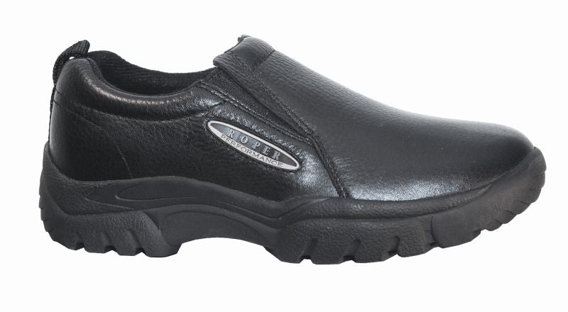 Roper Mens Tumbled Leather Slip On Shoe