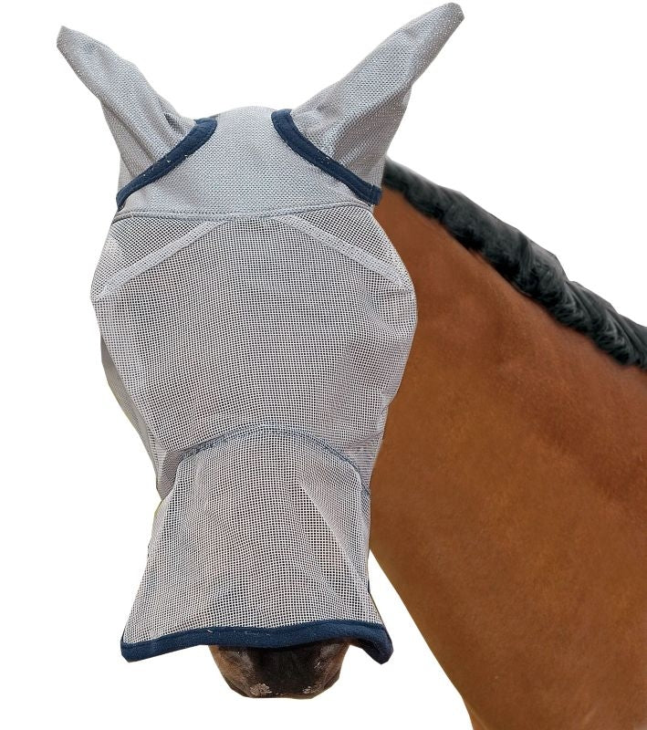 Defender Fly Mask Long Nose with Ears and Reflec