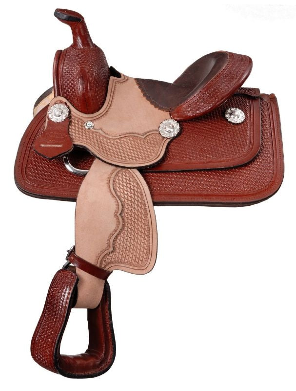 Blemished King Series Mini Half Tooled Saddle