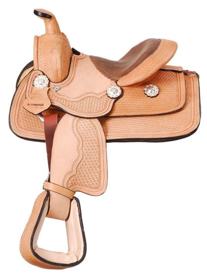King Series Mini Half Tooled Western Saddle
