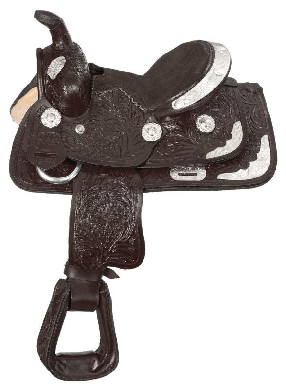King Series Mini Tooled Silver Show Saddle