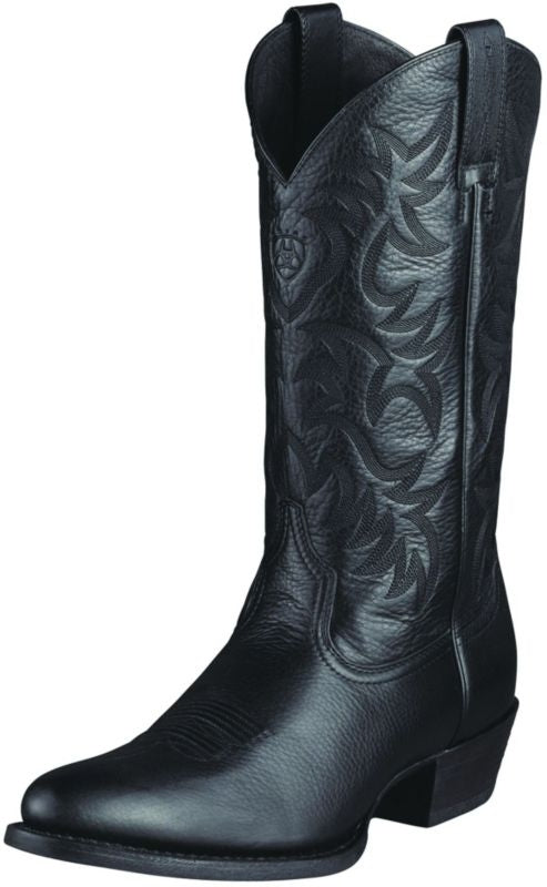 Ariat Mens Heritage R Toe Black Deertan