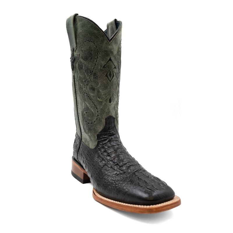 Ferrini Mens Print Crocodile Sq Toe Boots