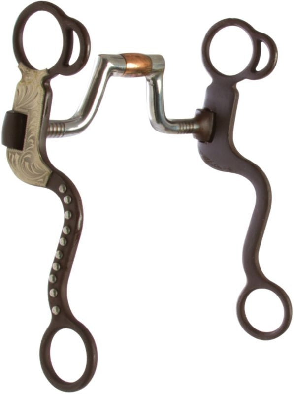 Western AT Silver Dot Square Port S-Shank Bit