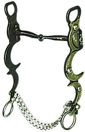 Western AT Silver Moon Snaffle S-Shank Bit