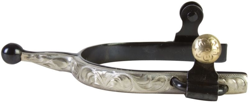 Western BS Silver Knob End Mens Spurs