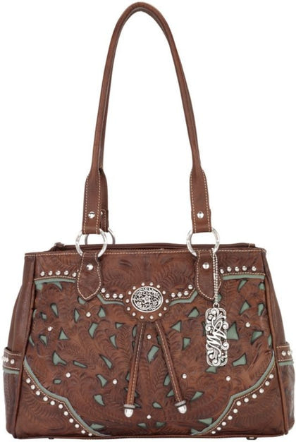American West Lady Lace Organizer Tote Handbag