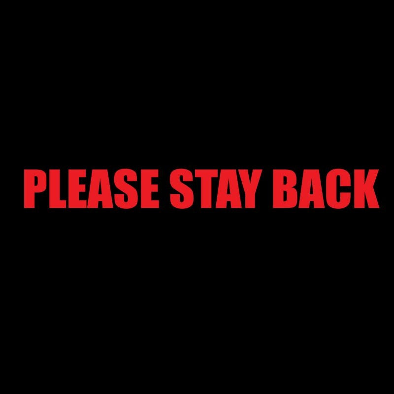 Please Stay Back Reflective Trailer Decal