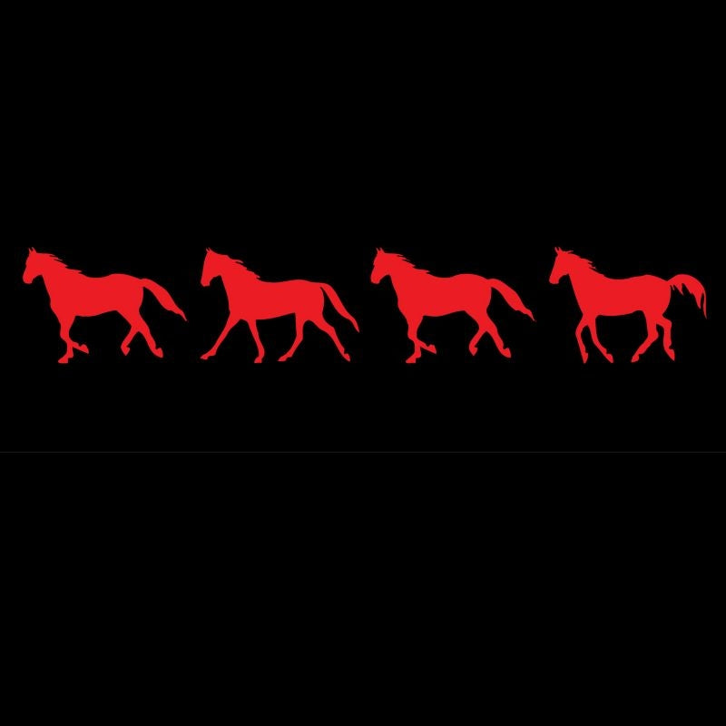 Running Horses Reflective Trailer Decal