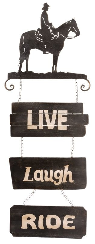 Cowboys Sign Live Laugh Ride Wall Decor