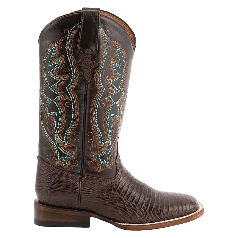 Ferrini Ladies Teju Lizard Sq Toe Boots