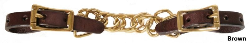Tucker Curb Chain with Brass Hardware