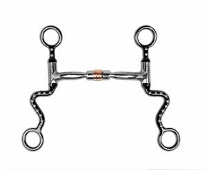 Myler Black Steel 7 Shank Snaffle Copper Roller