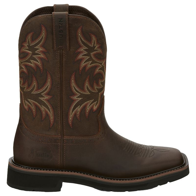 Justin Mens Stampede Sq Rugged Work Boots