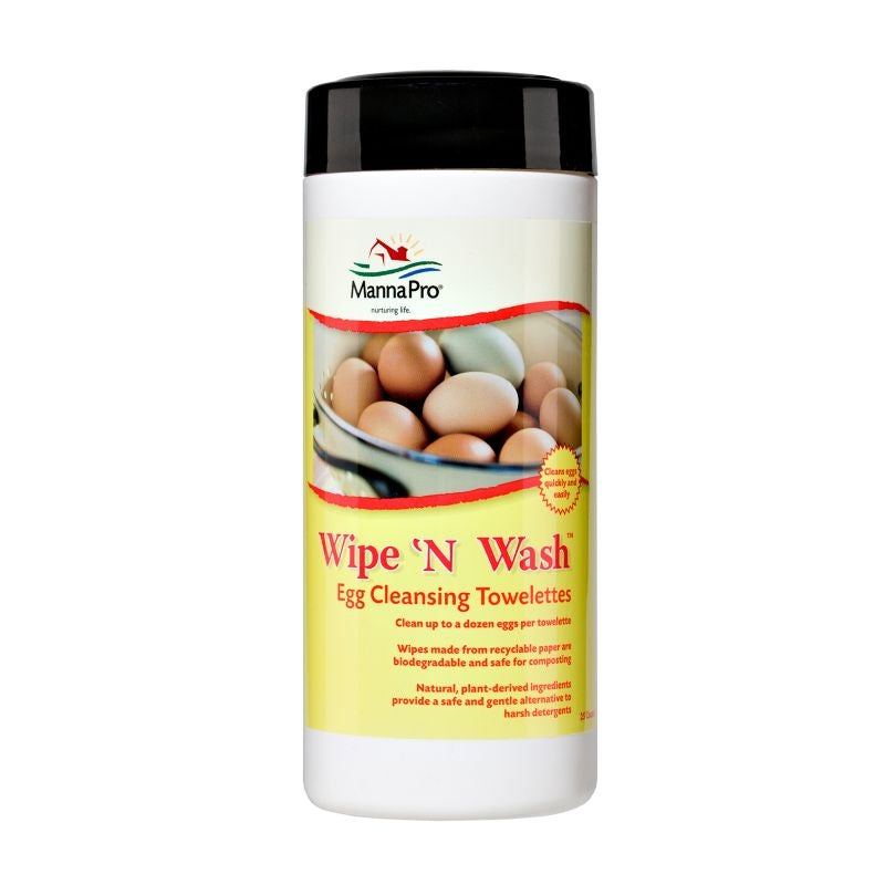 Manna Pro Wipe N Wash Egg Cleansing Wipes