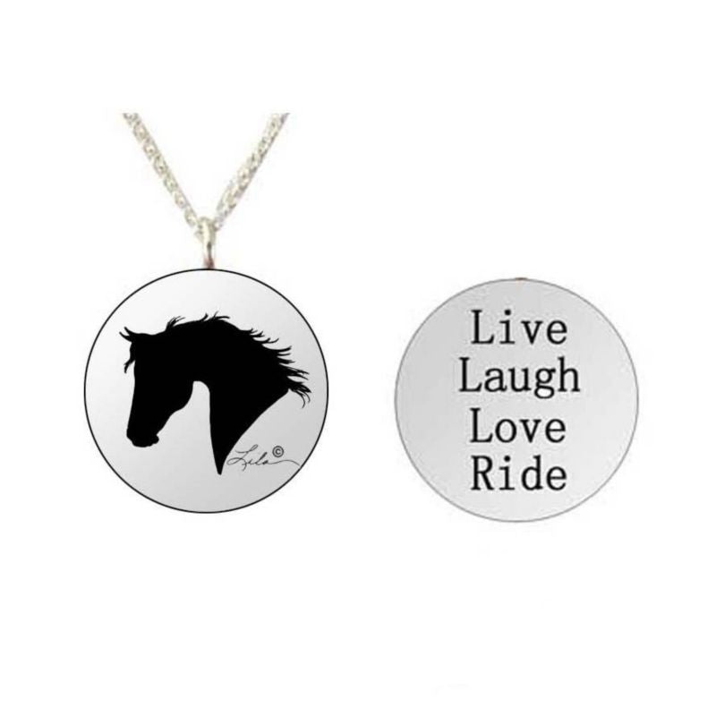 Word Necklace Live Laugh Love Ride
