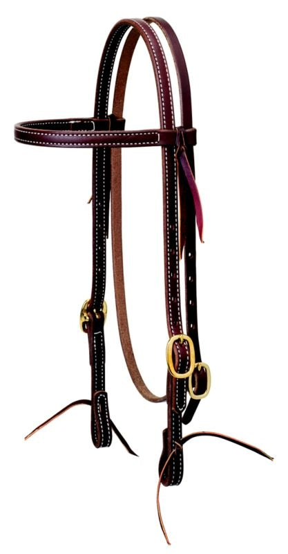 Weaver Working Cowboy Browband Headstall with Brass