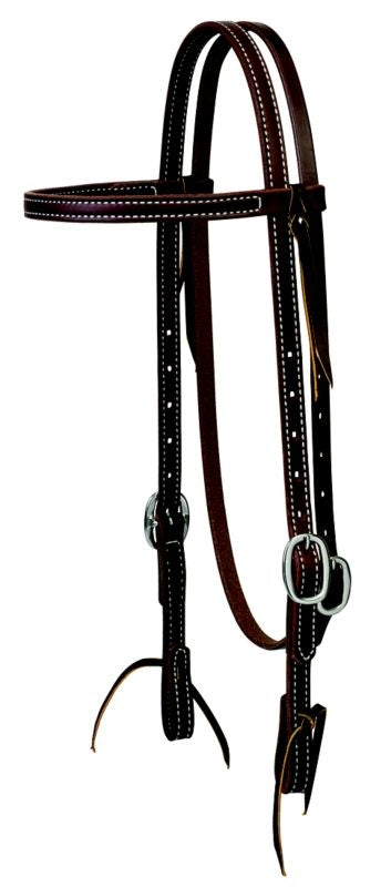 Weaver Working Cowboy Browband Headstall with Brass